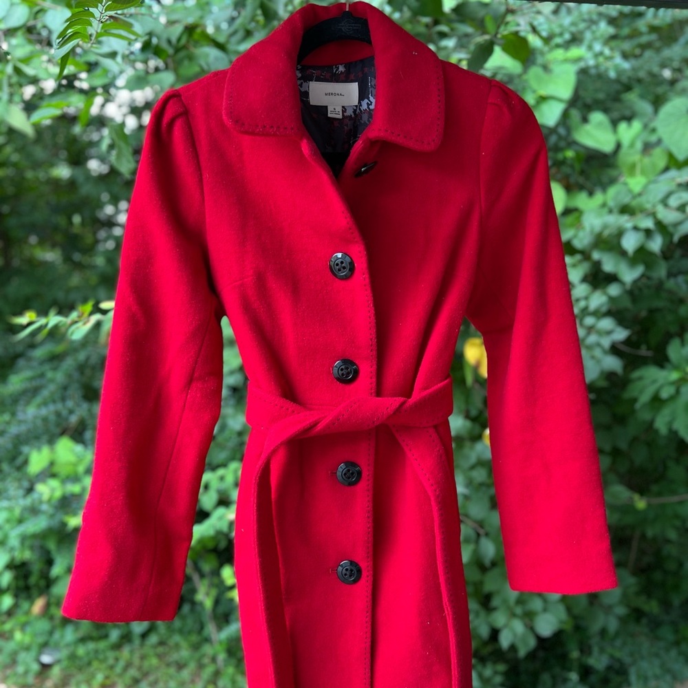Merona wool blend red winter coat
